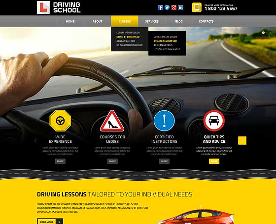 driving-school-website-design